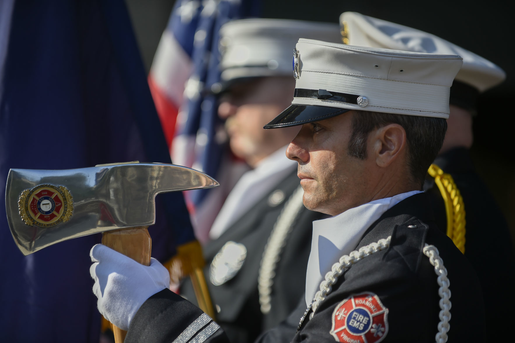 Members of the Joint Regional Color Guard present the colors